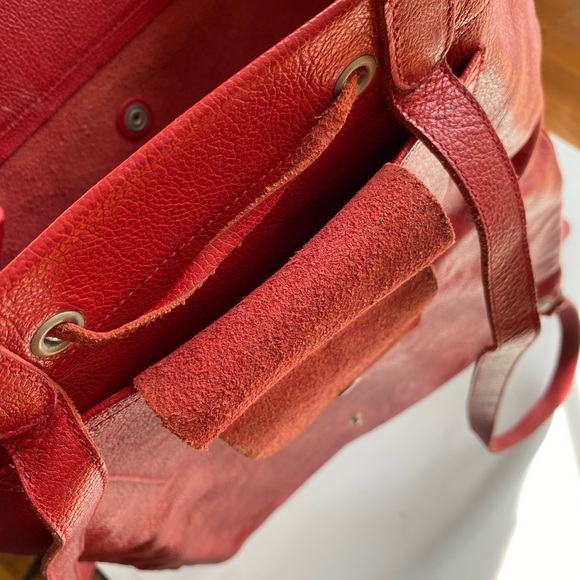 IL Bisonte vintage drawstring knapsack backpack purse - Picture 7 of 7